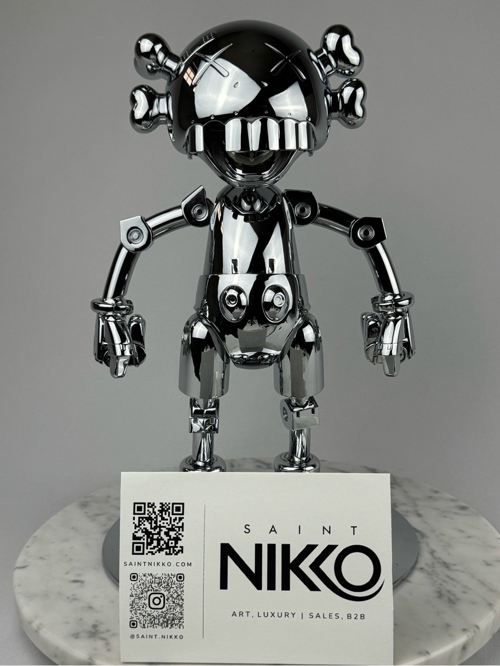 Hajime Sorayama x KAWS No Future Companion - Chrome 2008